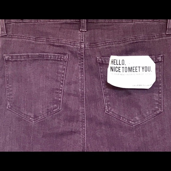 Celebrity Pink Womens Ankle Skinny Jeans Purple - Picture 8 of 9